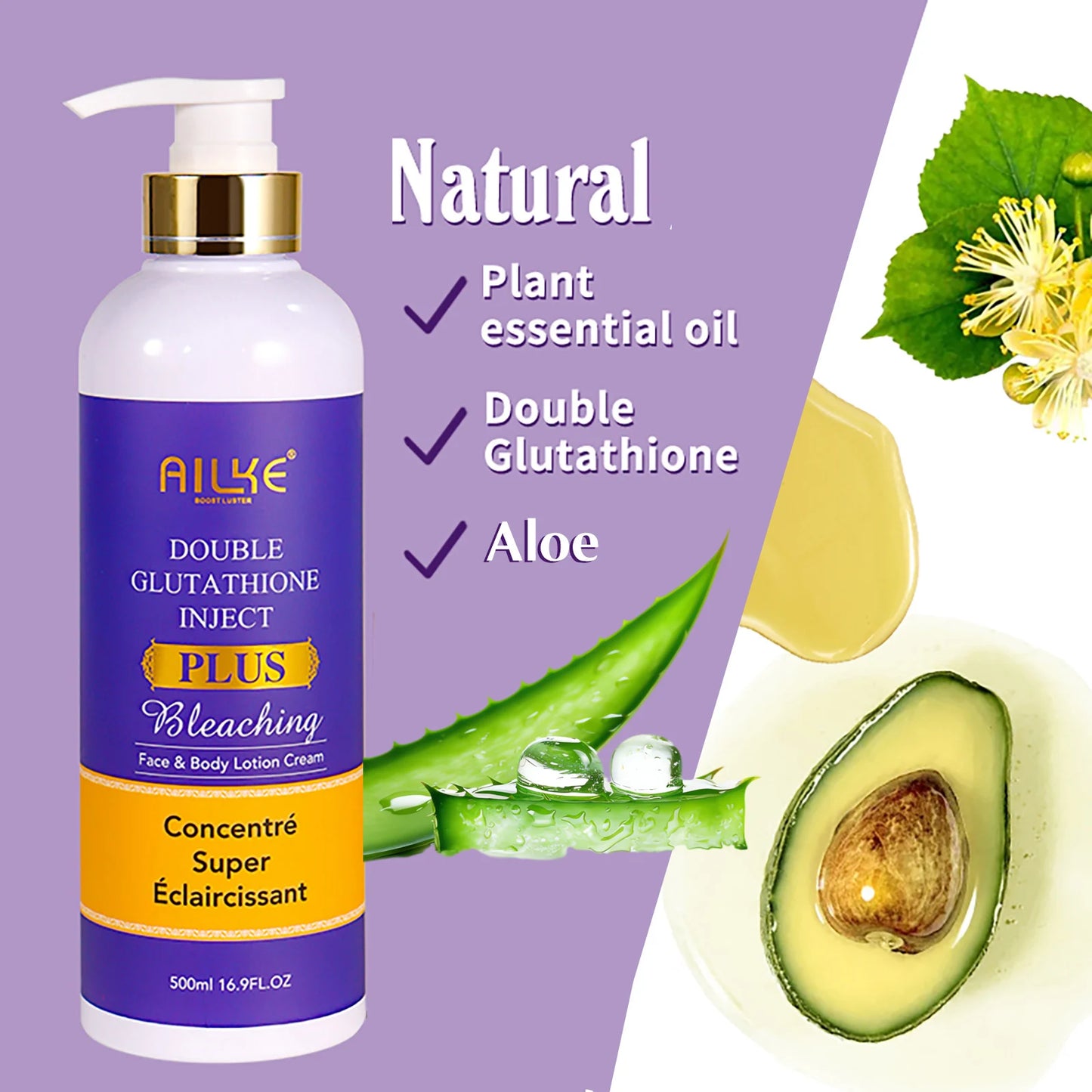 AILKE Double Glutathione Whitening Serum For Dark Spots and Moisturizing