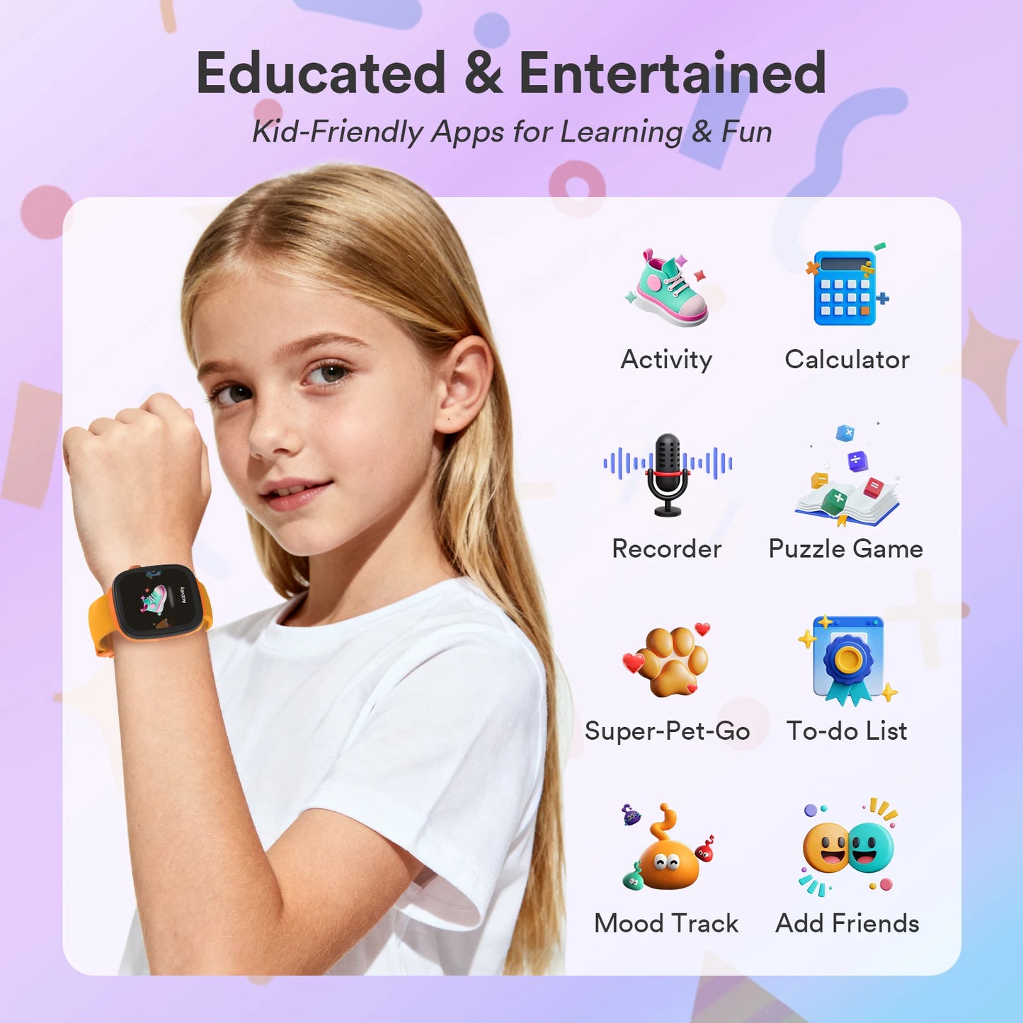 EIOTMART 4G Kids GPS Smartwatch With SOS And Parental Controls