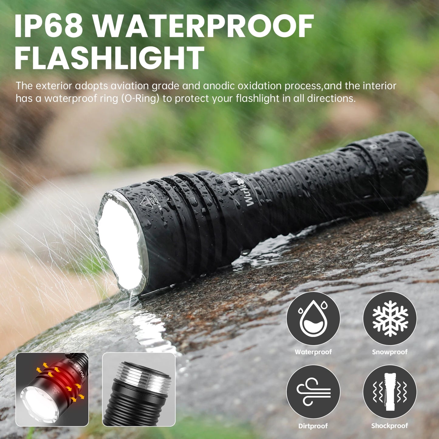Wurkkos TS23 Ultra-Bright EDC Flashlight XHP70.3 HI 21700