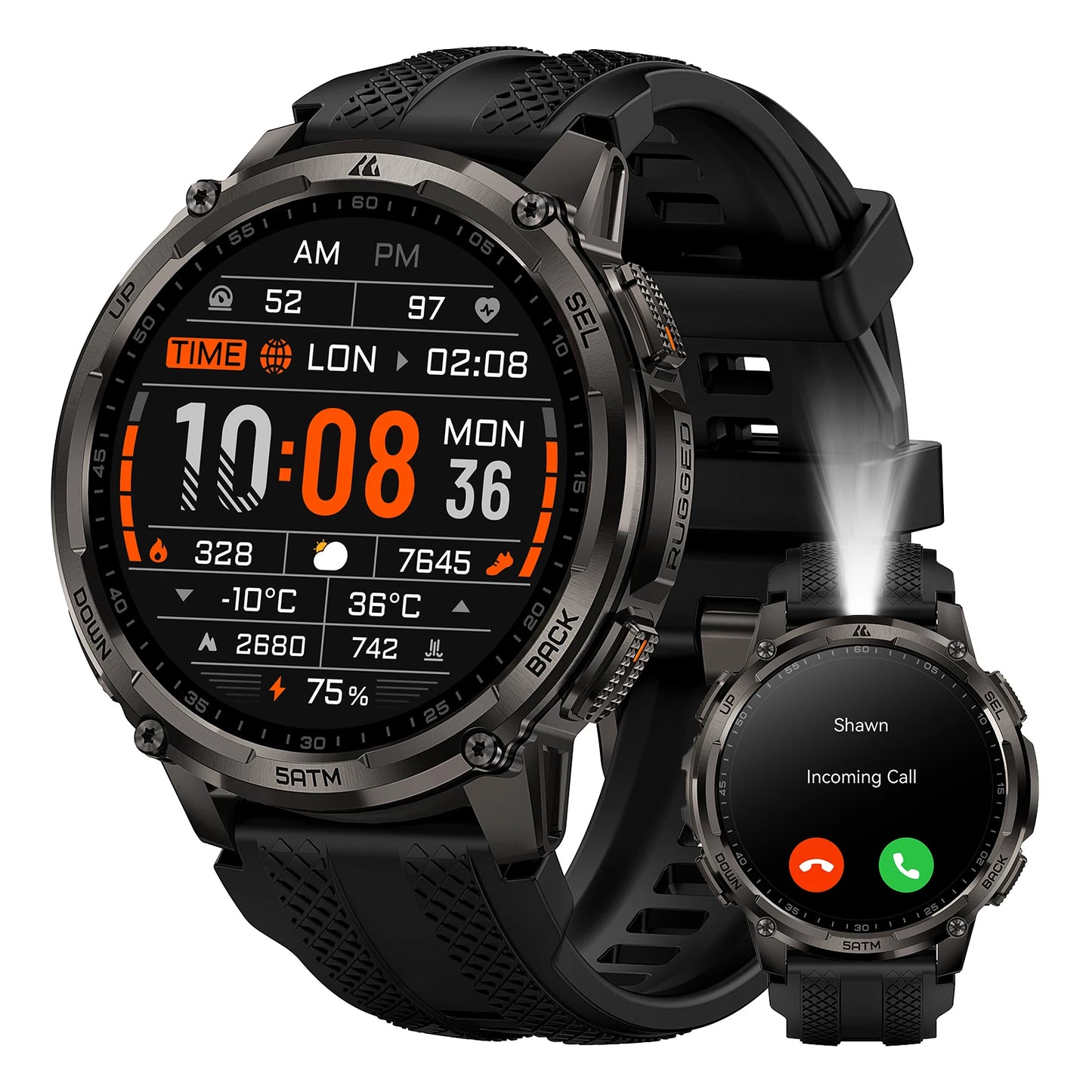 KOSPET Tank T4C Smartwatch Outdoor Rugged GPS Waterproof Fitness Tracker