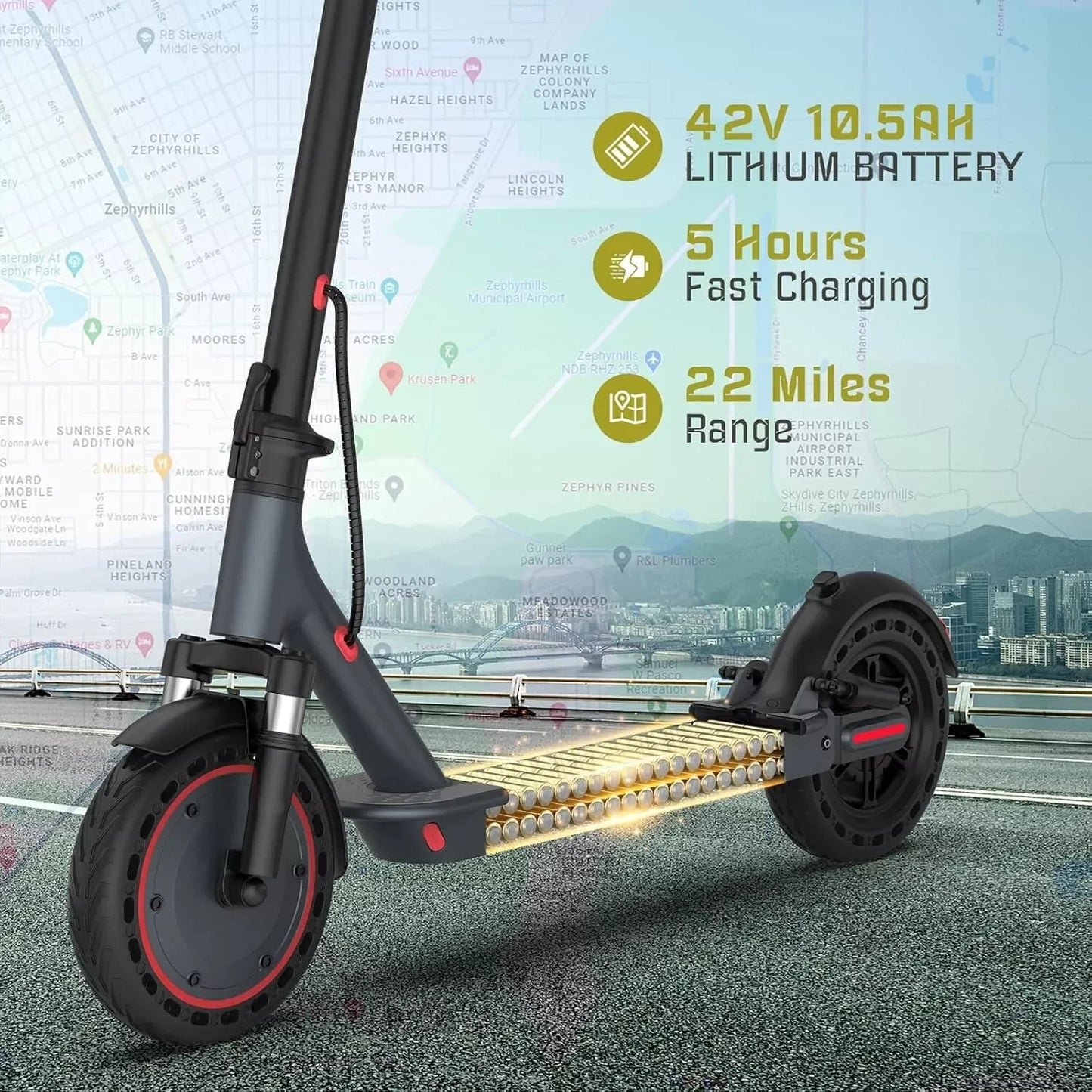 AOVOPRO TMAX Electric Scooter 500W 22MPH Folding Smart App