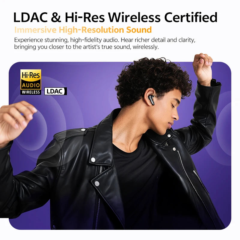 QCY HT18 Wireless Earphones Bluetooth 6.0 LDAC HiRes Audio