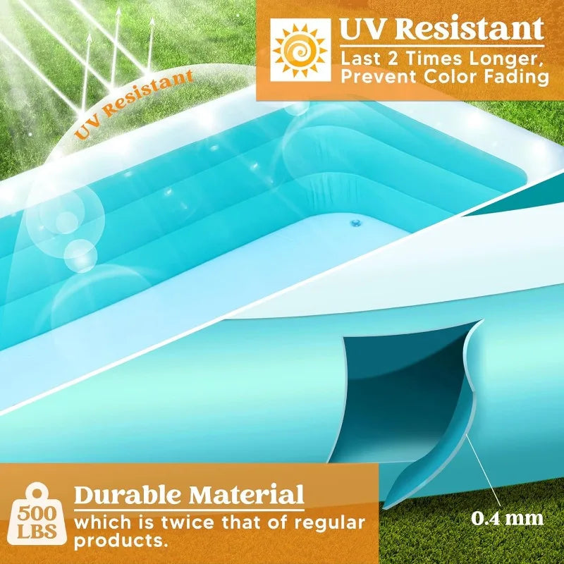 Joyfy Inflatable Family Pool With Seats For Summer Fun