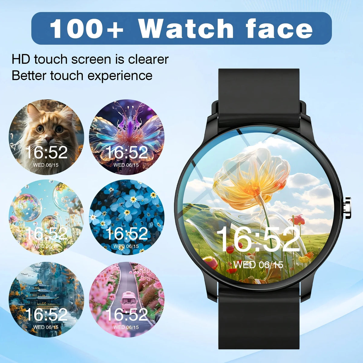 Odelettevcy Fitness Smartwatch With Wireless Calling And Sports Tracking
