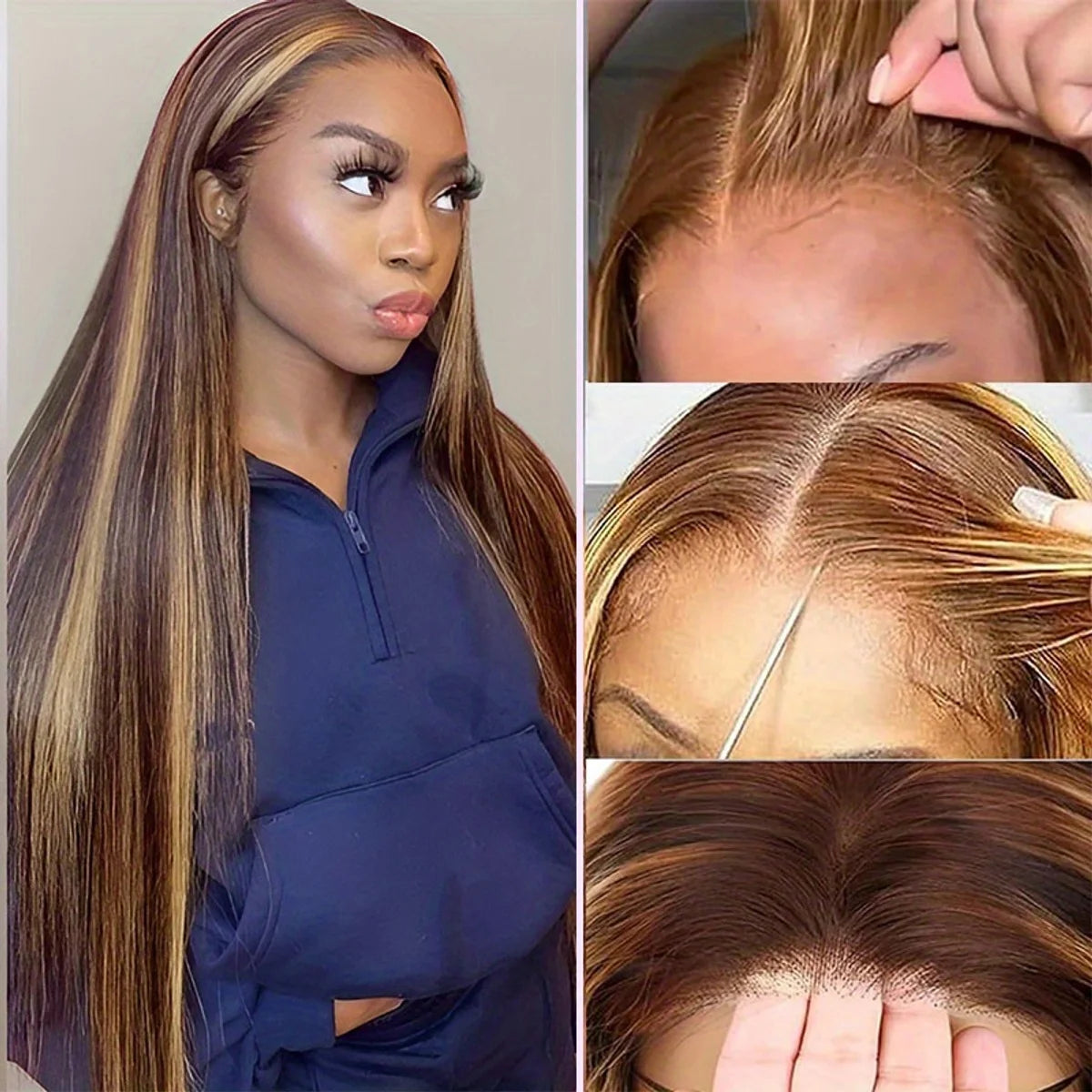 FIUMER Body Wave Lace Front Wig Glueless For Women