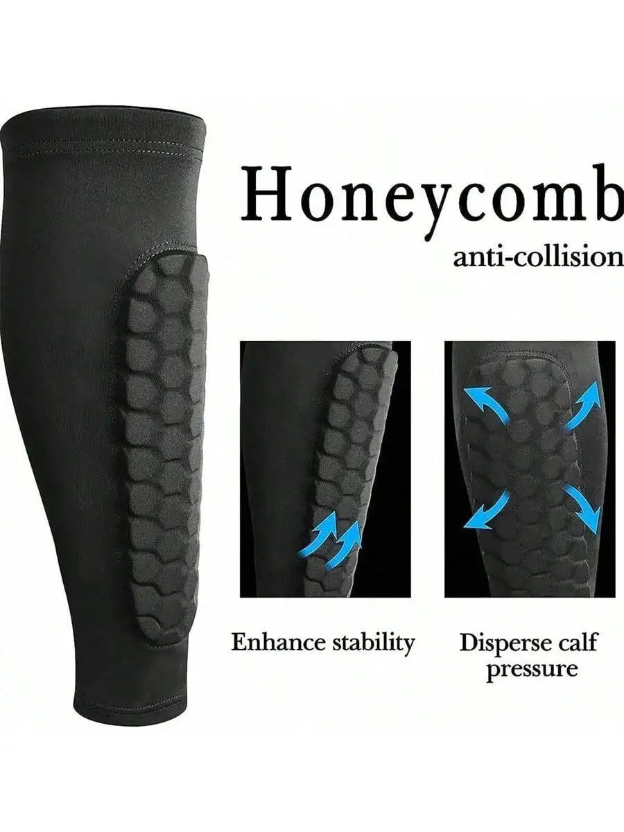 Football Shin Guard Socks Sleeve With Foam Calf Compression Pads