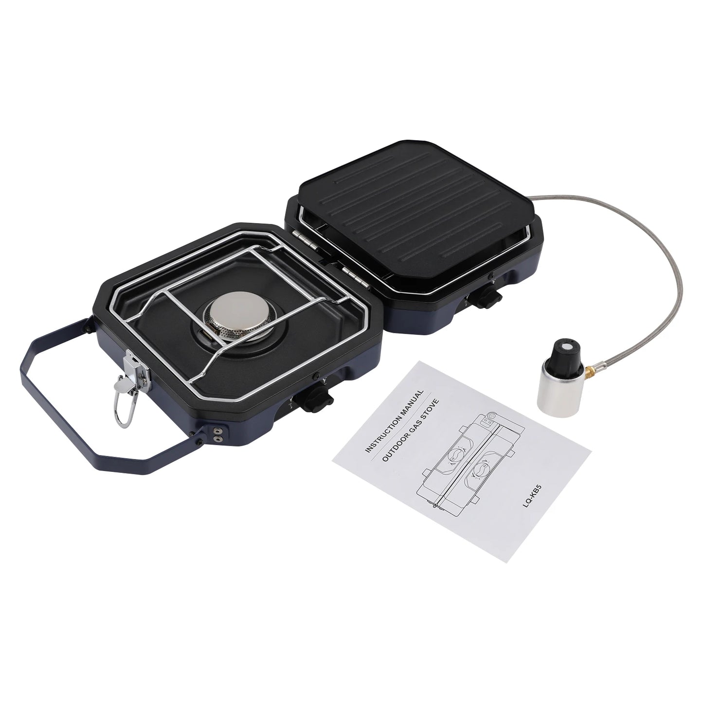 2 Burner Portable Camping Gas Stove Dual 2.3KW Folding Stainless