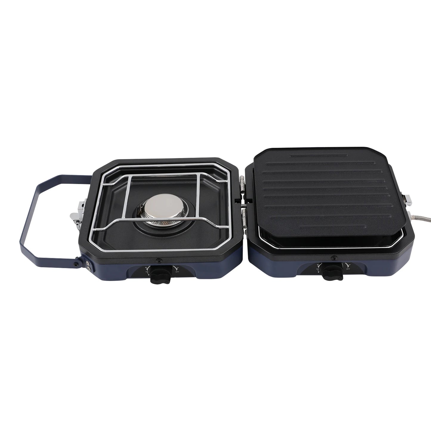 2 Burner Portable Camping Gas Stove Dual 2.3KW Folding Stainless