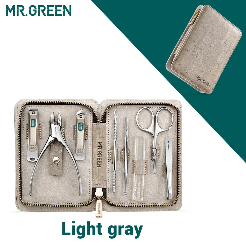 Mr. Green Stainless Steel Manicure And Pedicure Set Travel Case