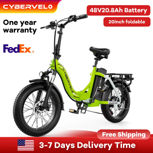 Cybervelo 1000W Foldable Electric Bike For Urban Commuting