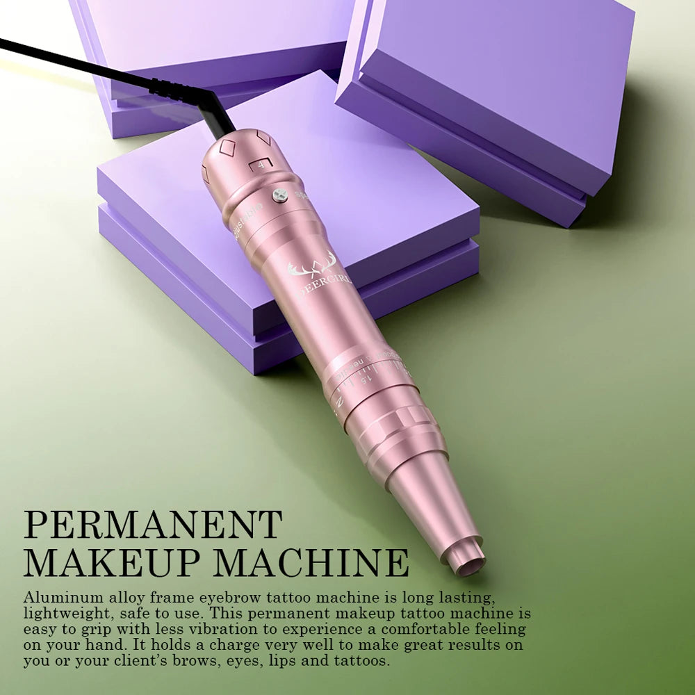 DM Wireless Permanent Makeup Machine Kit Microblading Eyebrow Pen Ink