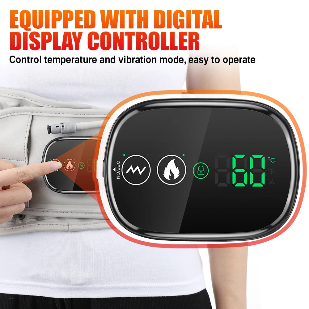Hailicare Back Heating Support Belt Airbag Heating Waist Brace Massage