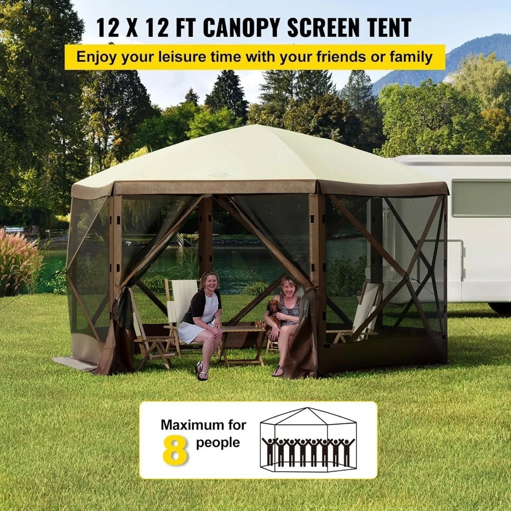 VEVOR Pop Up Six Sided Canopy Shelter Tent Outdoor Shade