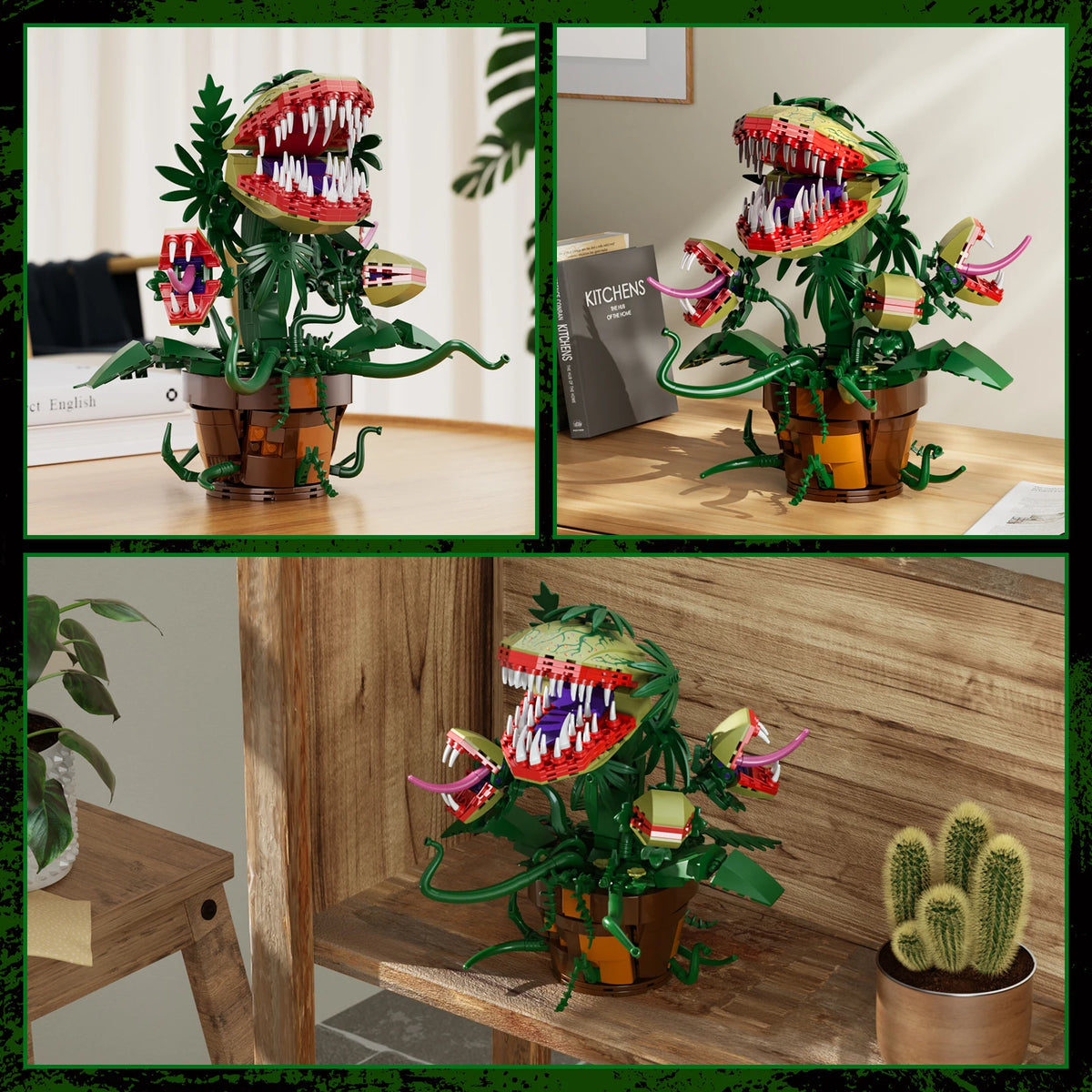 Piranha Plant Audrey II Building Blocks Set Horror Flower Shop Decor