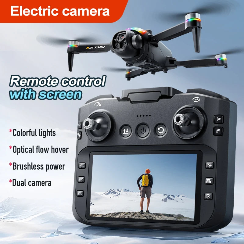 K21MAX Drone With Built-In 4.3 Inch Screen Remote Controller