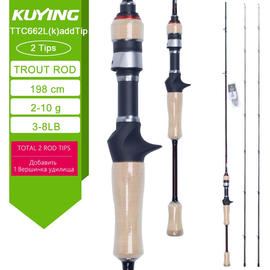 Kuying Fast Action Lure Rod Fuji Carbon Guides 6-10lb