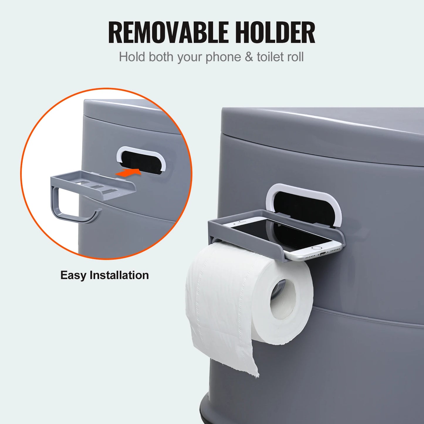 SucceBuy Portable Camping Toilet With 1.3 Gallon Detachable Inner Bucket