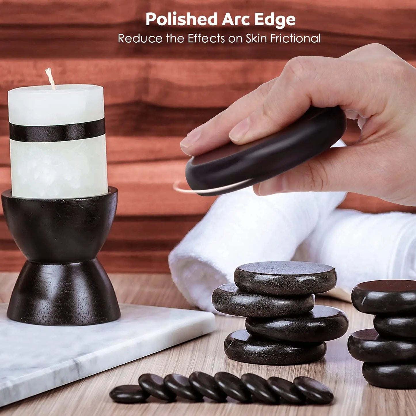 HolistHeal Hot Stone Massage Set With Temperature Adjustment Kit