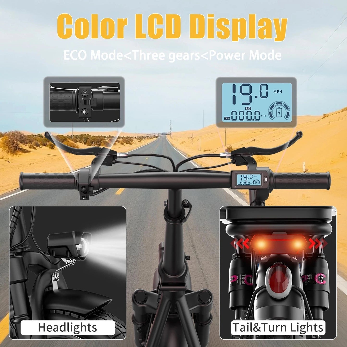 UPlee GQ8 Electric Folding Bike For Adults 250W 48V Battery