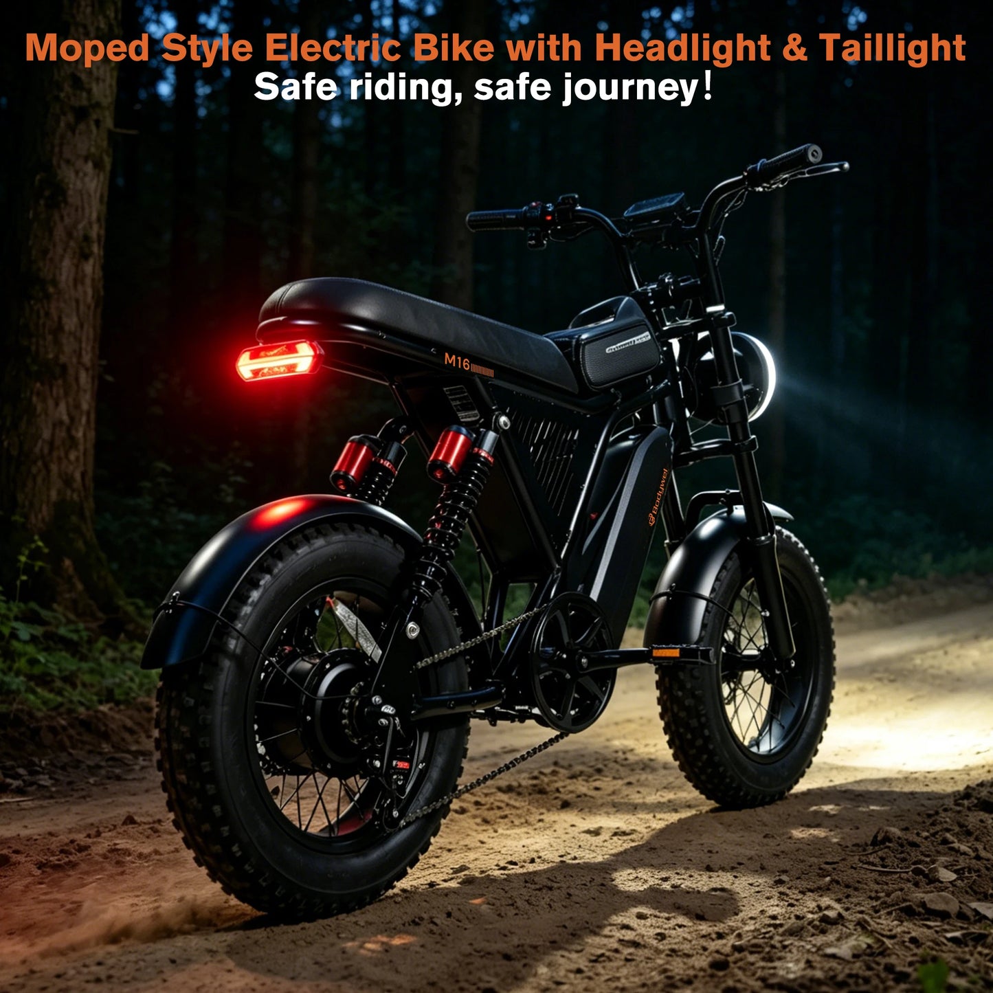 Bodywel M16 Pro Fat Tire Electric Bike With Removable Battery 40 Mile Range