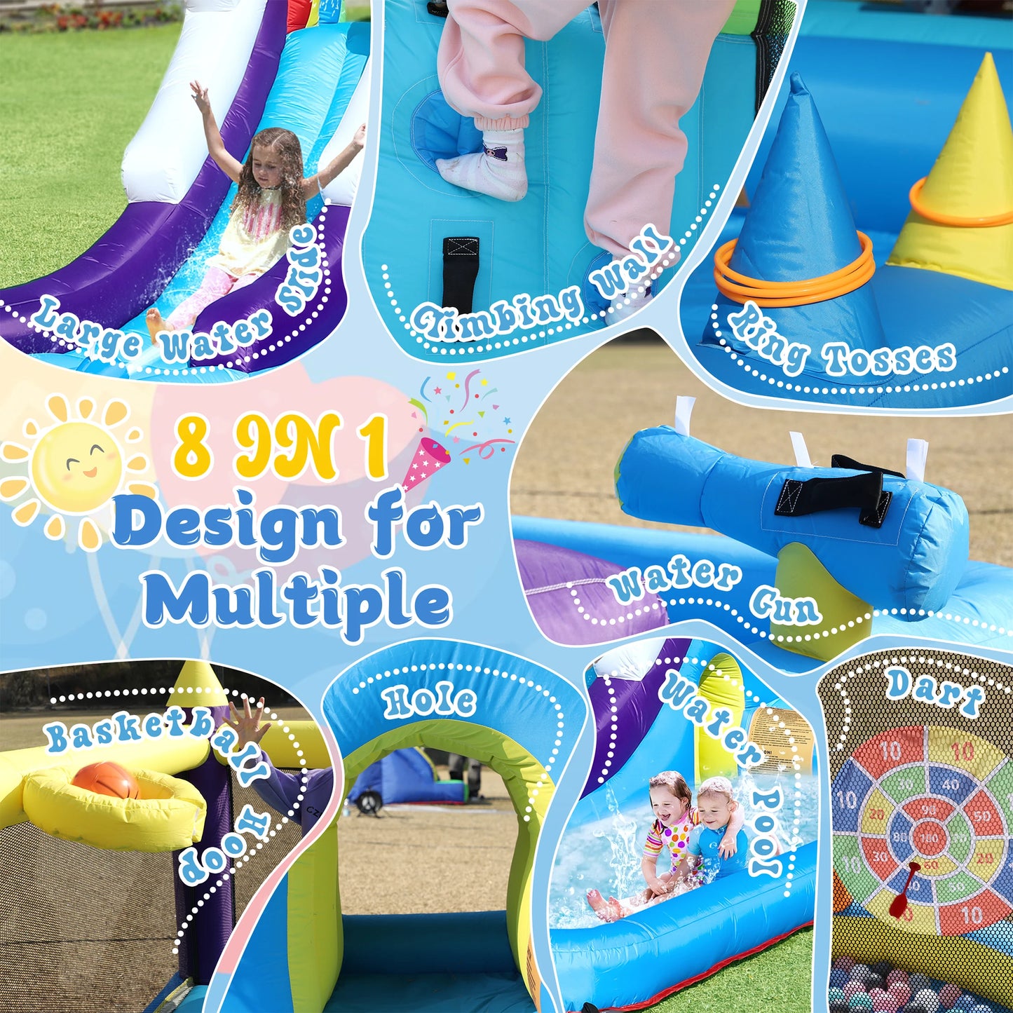 RTS Inflatable Water Slide With Splash Pool For Backyard Party