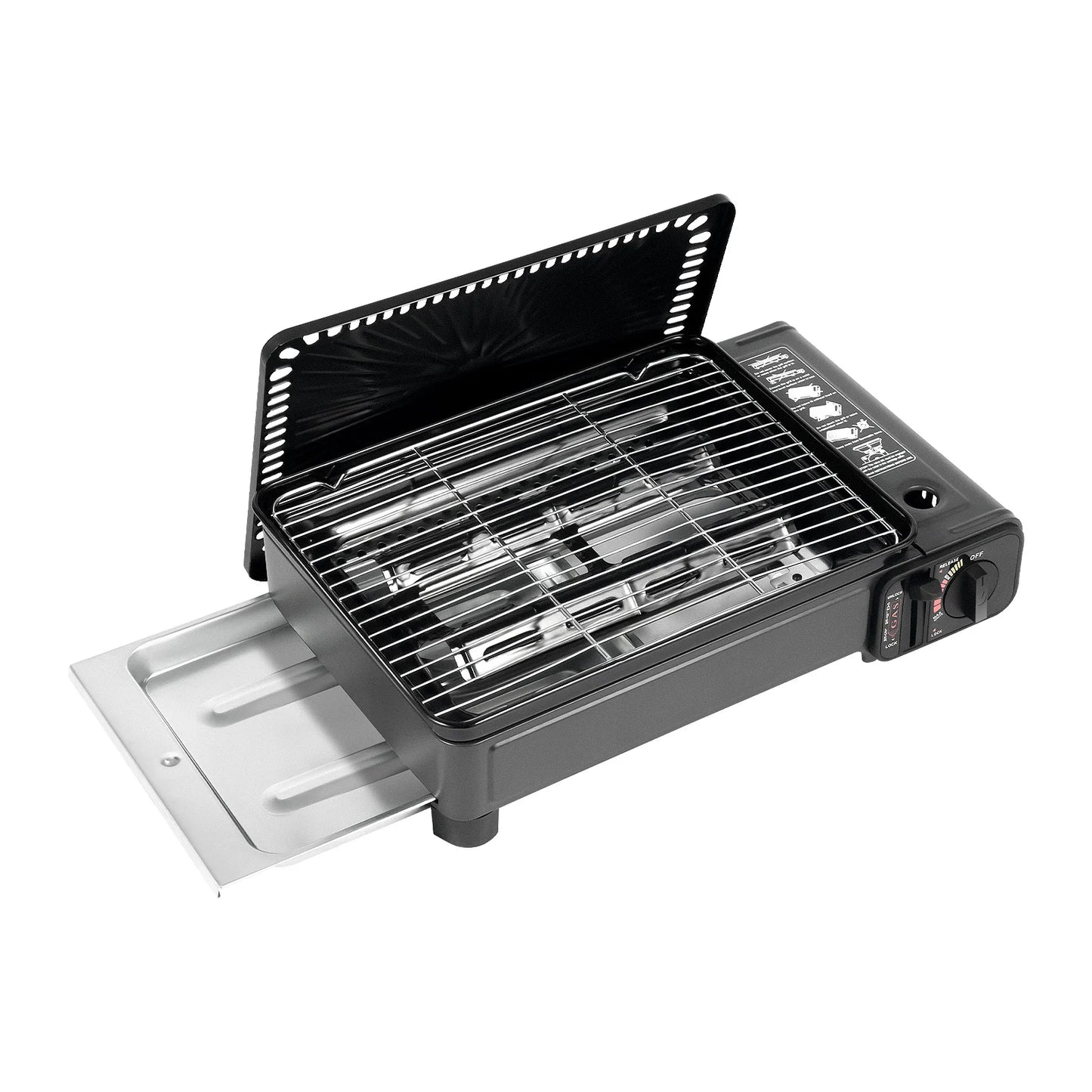 Portable Camping Butane Gas Stove With Ignition Stainless Steel