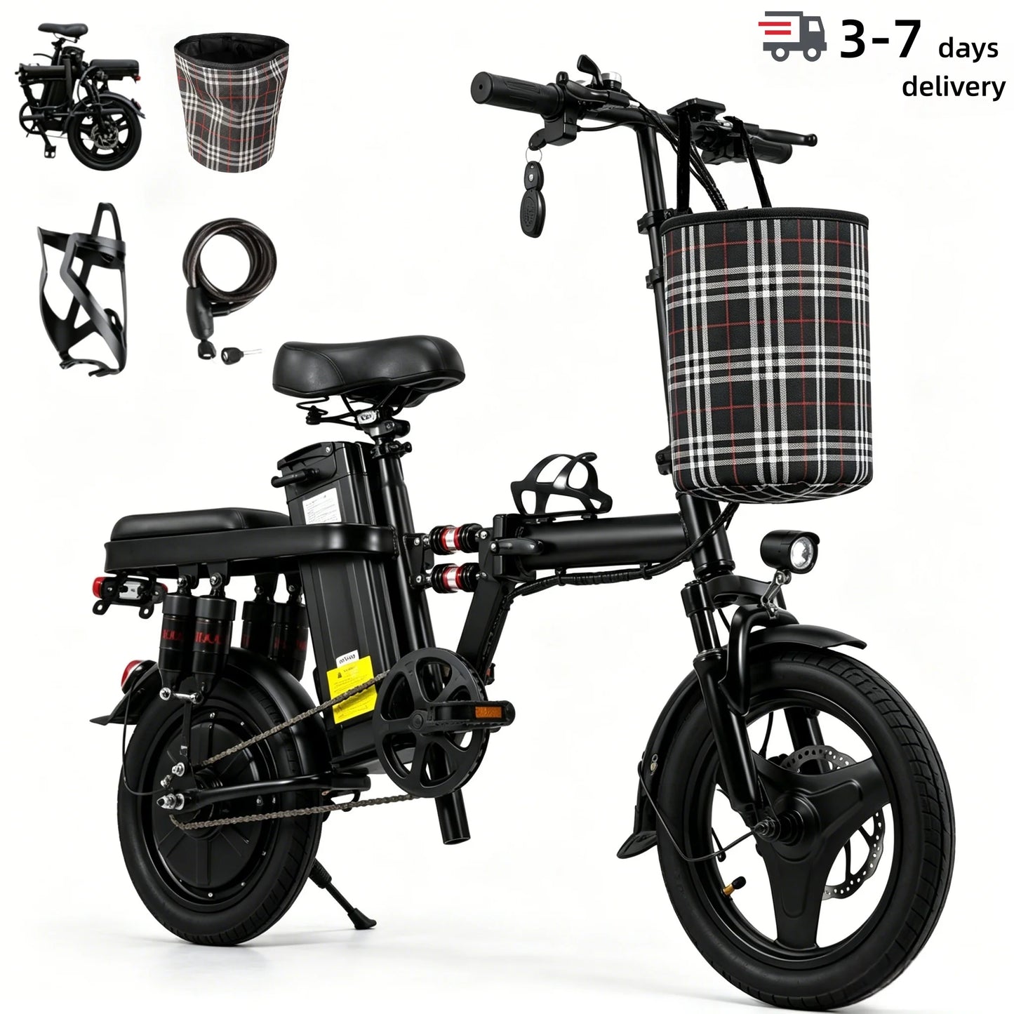 Foldable Electric Bicycle for Adults 500W Motor and 48V Battery
