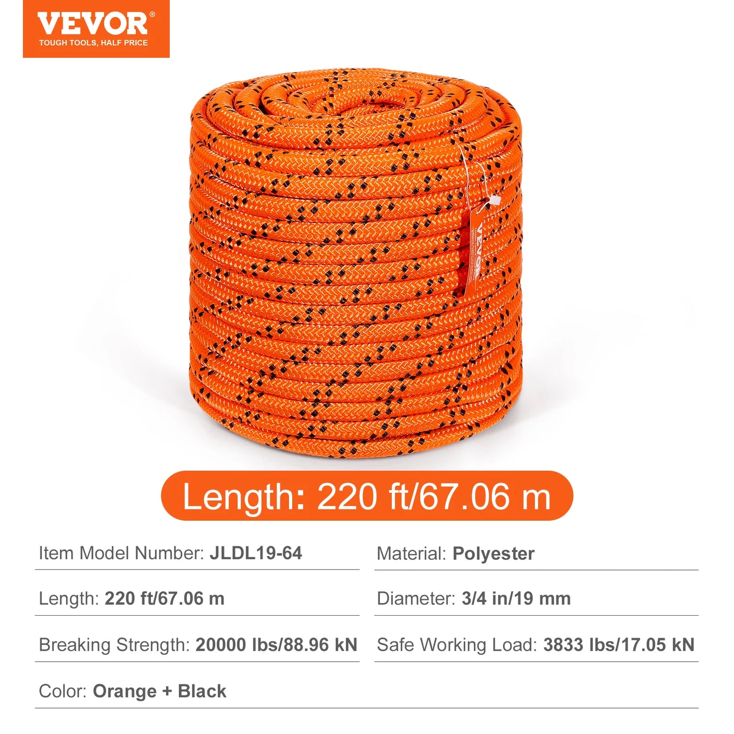 SucceBuy DualWeave Polyester Rope For Camping And Rescue