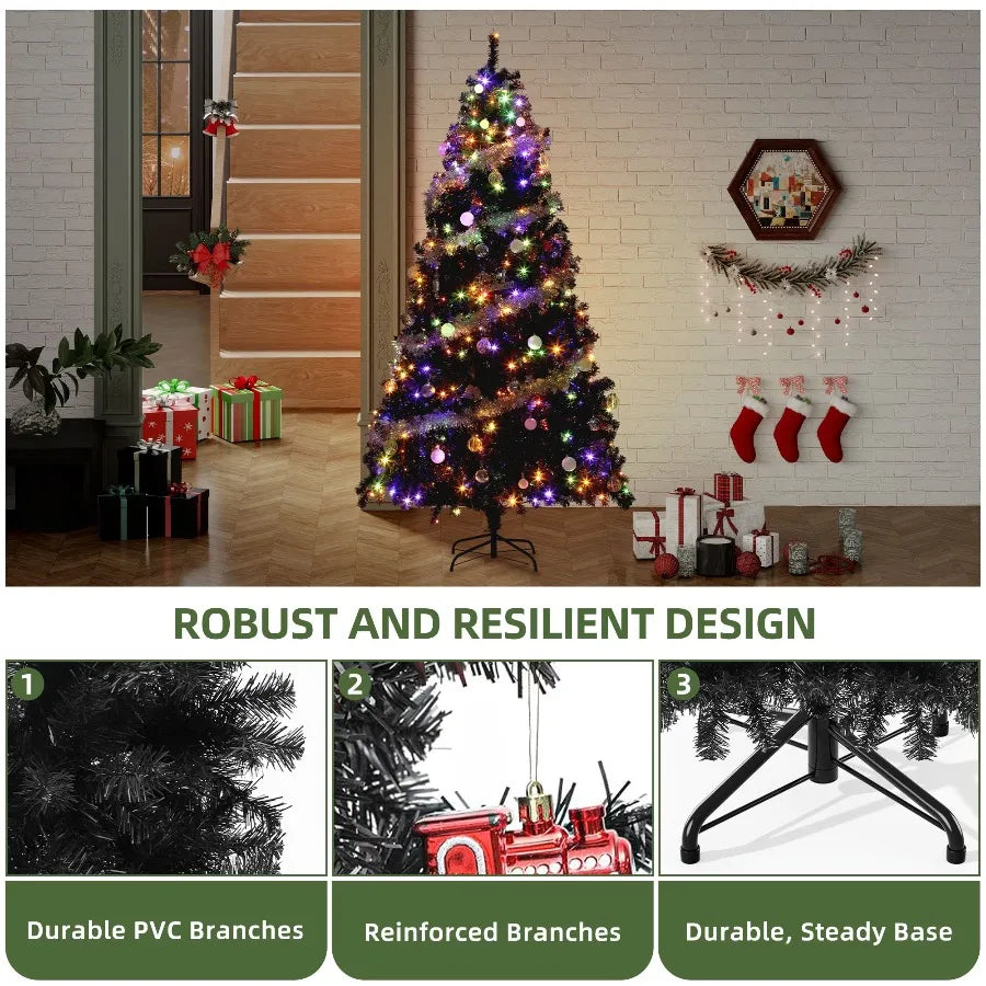 Uforic Prelit Artificial Pine Christmas Tree with Remote Control