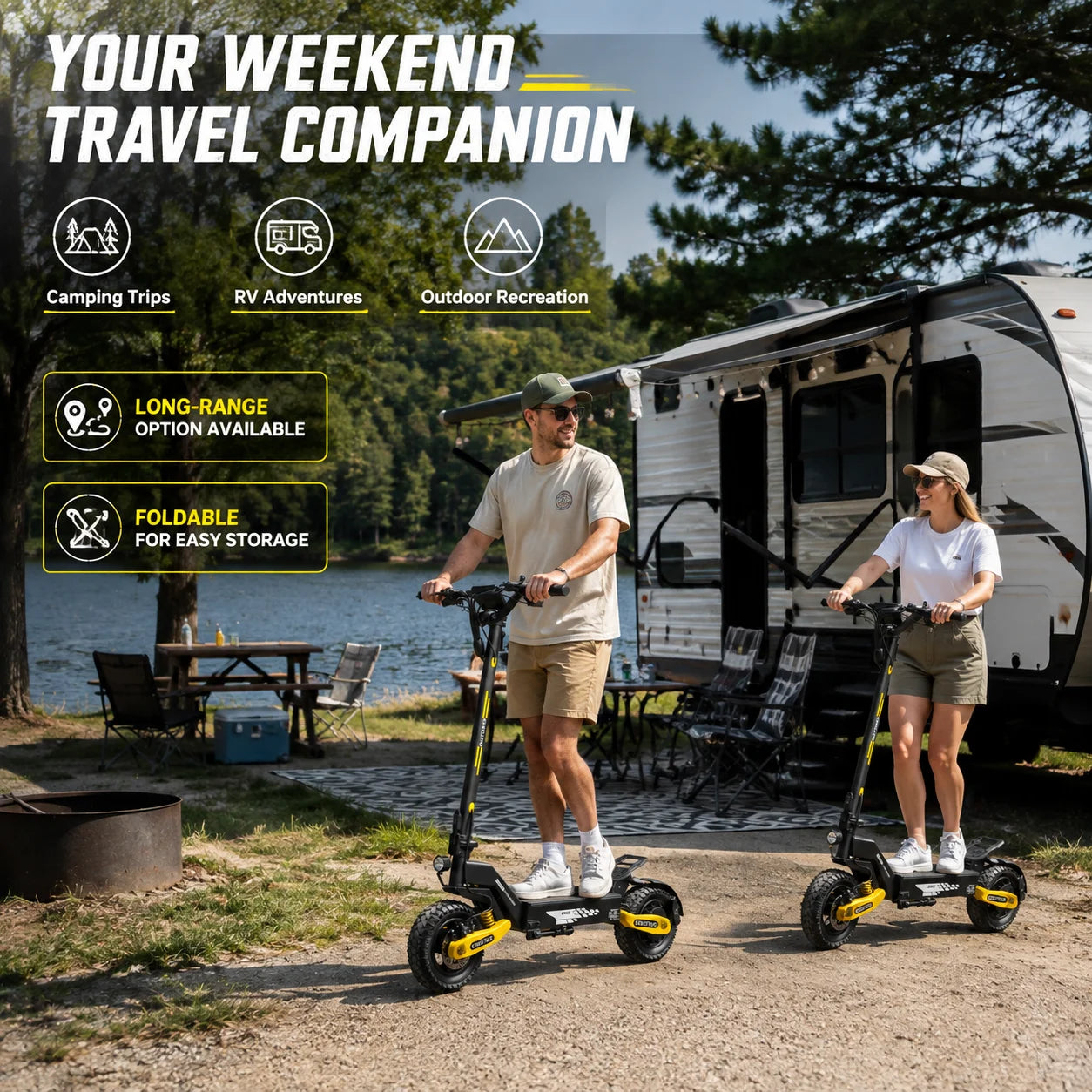 EOEOTWO 1200W Off Road Electric Scooter With Foldable Design