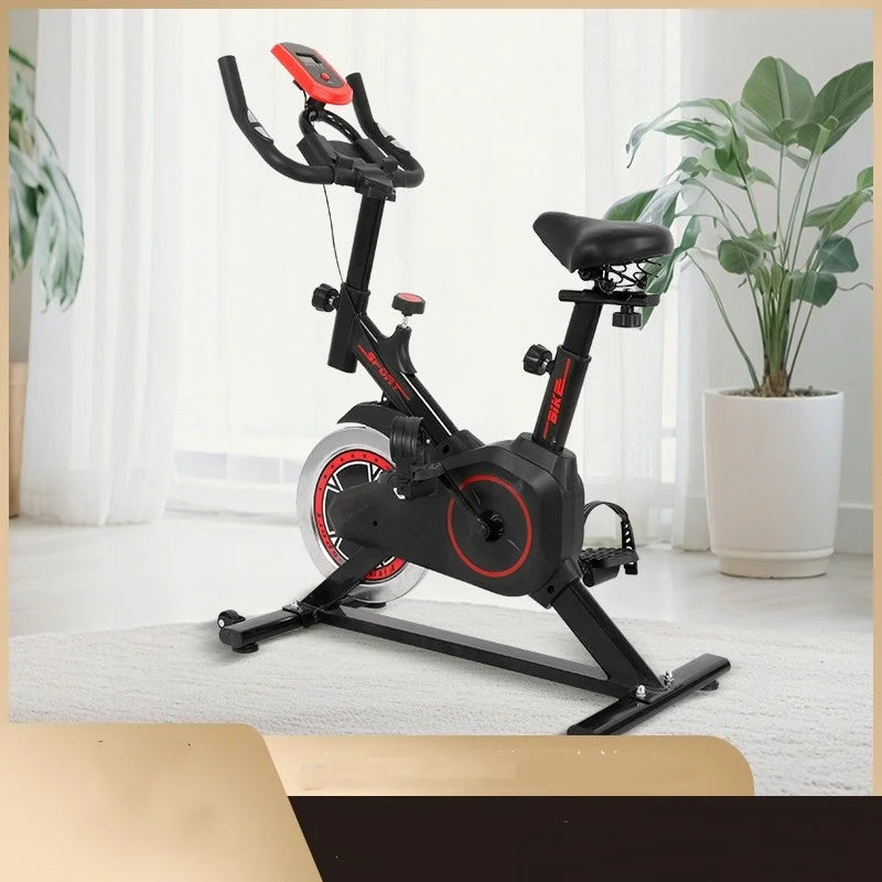 Silent Indoor Spin Bike Exercise Machine With Adjustable Comfort Seat