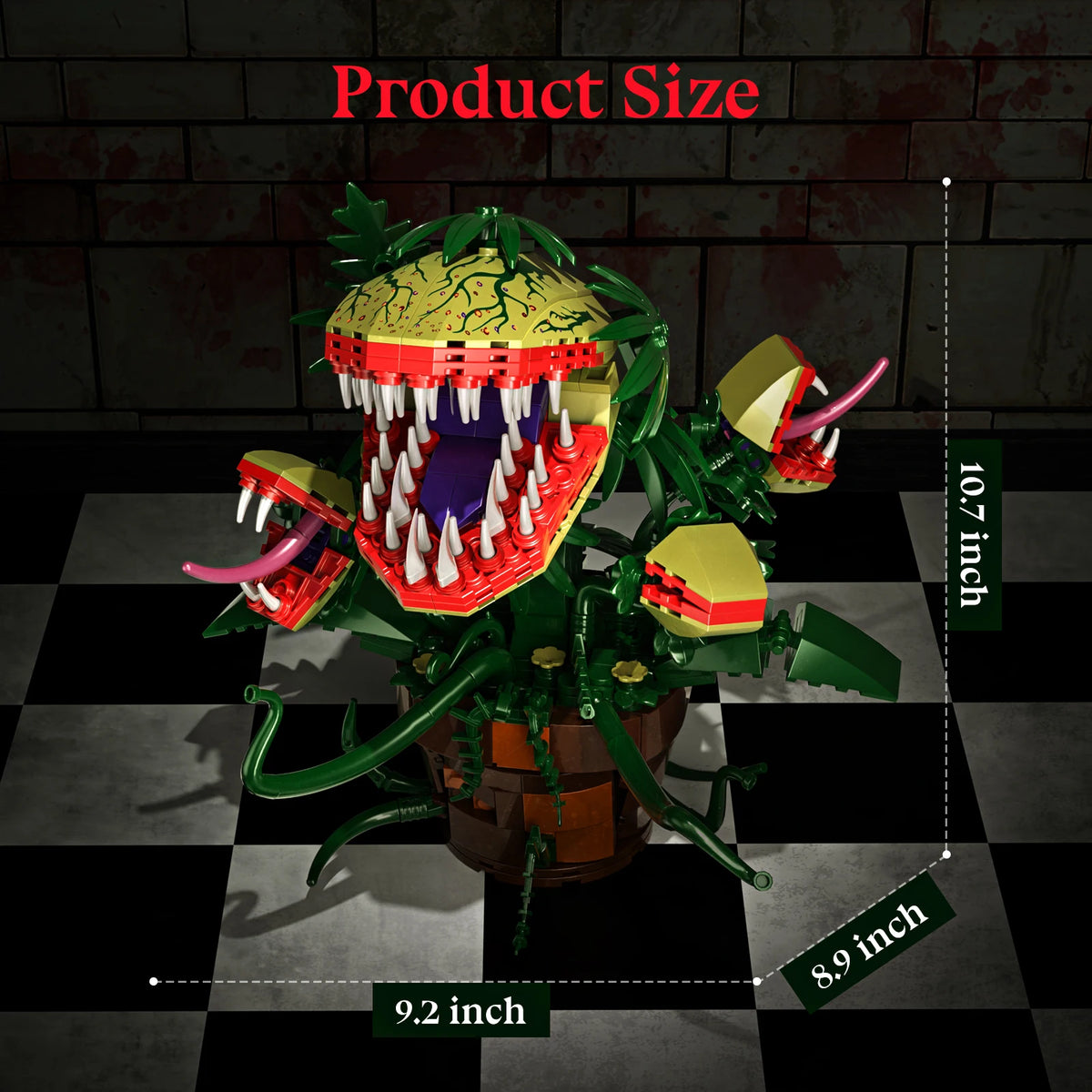 Piranha Plant Audrey II Building Blocks Set Horror Flower Shop Decor