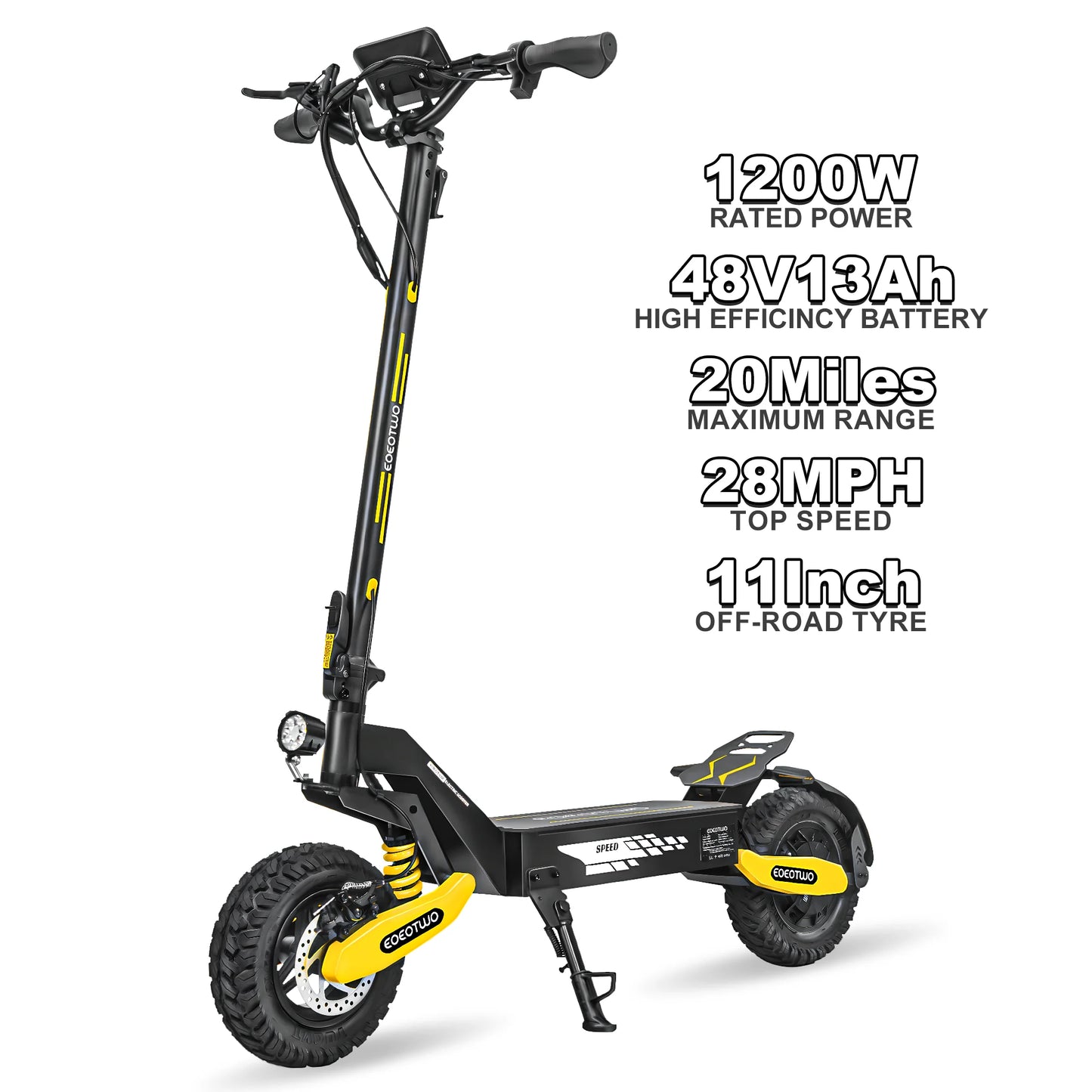 EOEOTWO 1200W Off Road Electric Scooter With Foldable Design