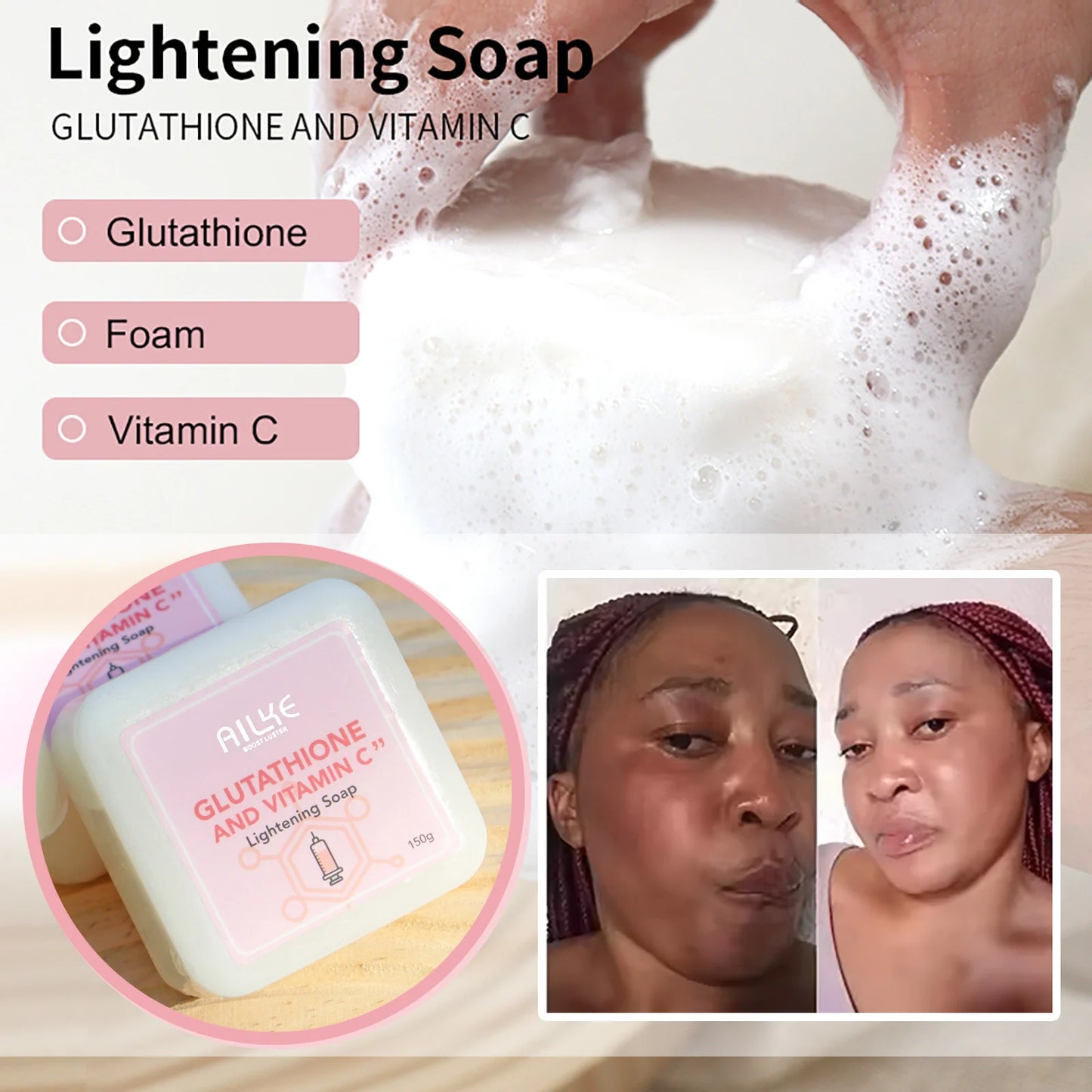 AILKE Brightening Skin Care Set With Vitamin C And Glutathione Moisturizing