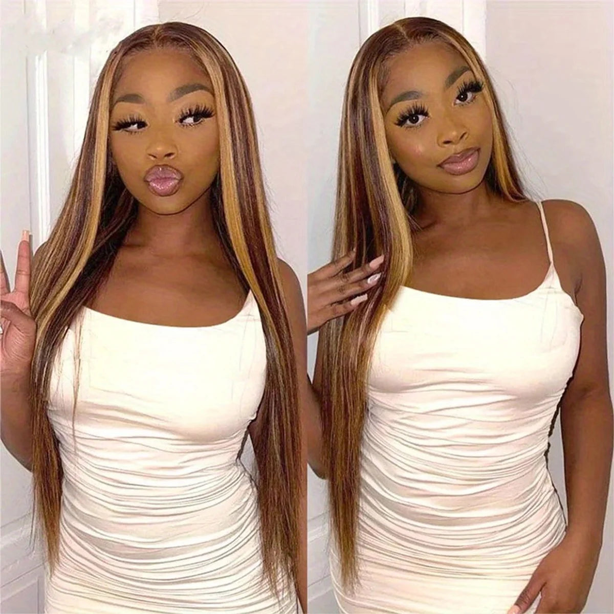 FIUMER Body Wave Lace Front Wig Glueless For Women