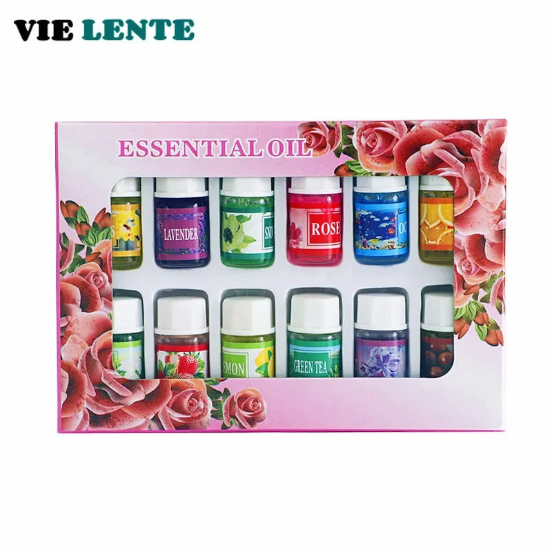 12 Pack 3ml Plant Essential Oils For Aromatherapy Diffuser