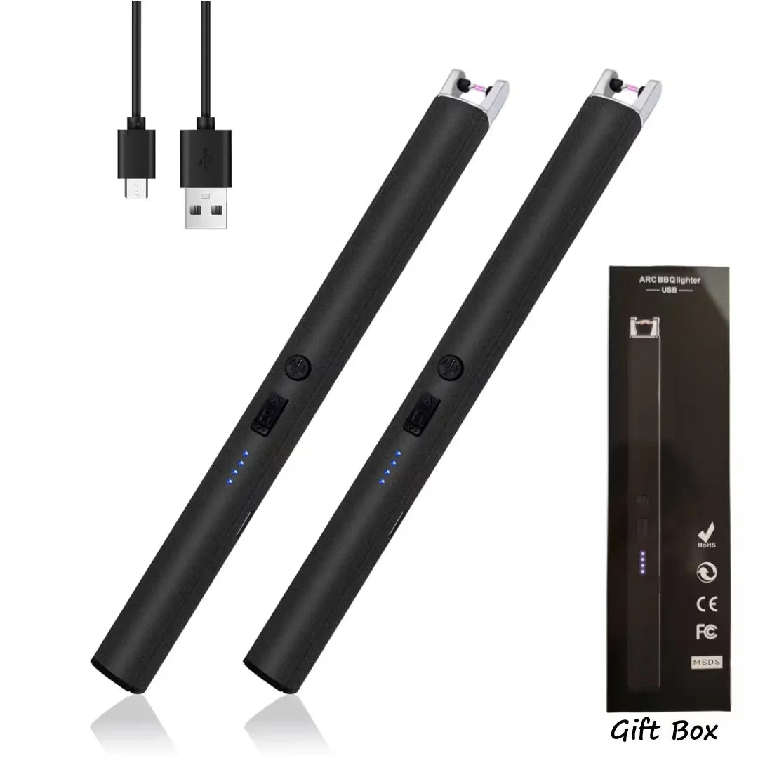 TopFlames Plasma Lighter Windproof Flameless USBC Rechargeable 2 Pack