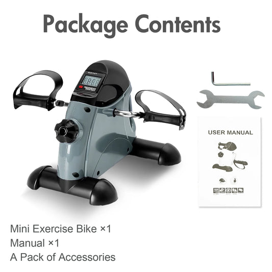 Motorized Under Desk Pedal Exerciser Bike With LCD Screen Display