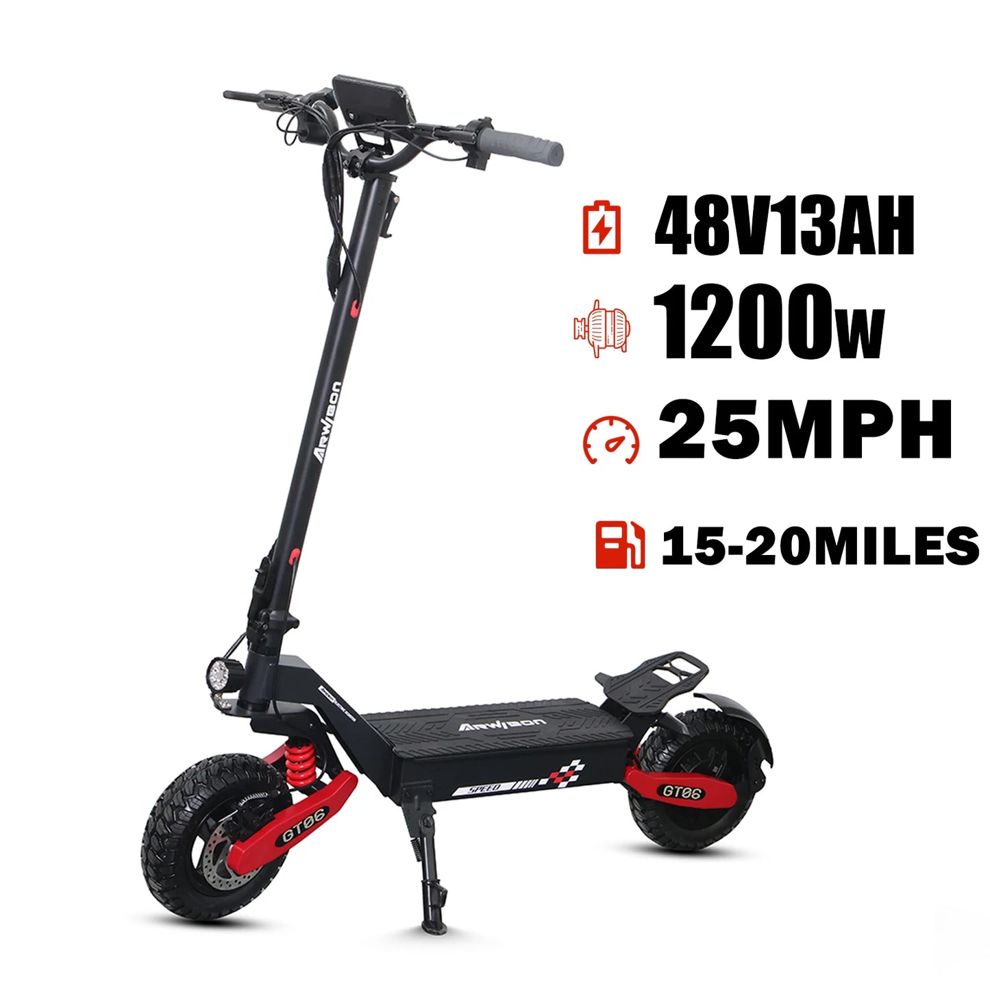 Arwibon 1200W Electric Scooter Foldable Adult Long Range