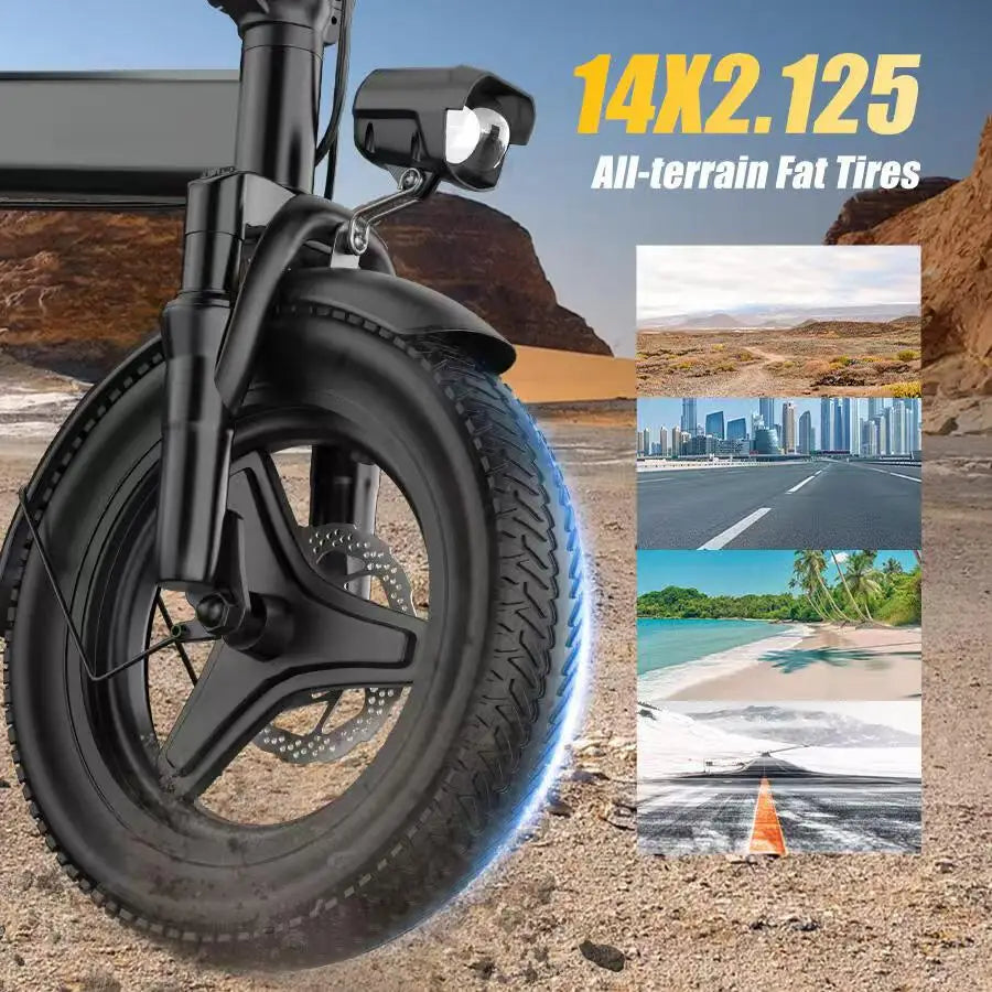 Foldable Electric Bicycle for Adults 500W Motor and 48V Battery