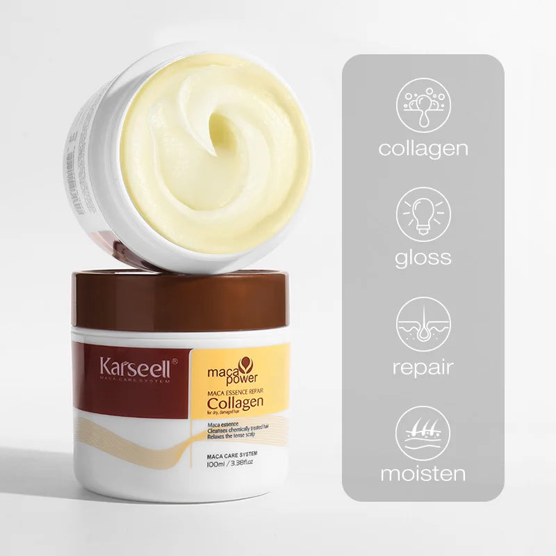 Karseell Hair Mask Shampoo And Conditioner Travel Set Collagen Repair