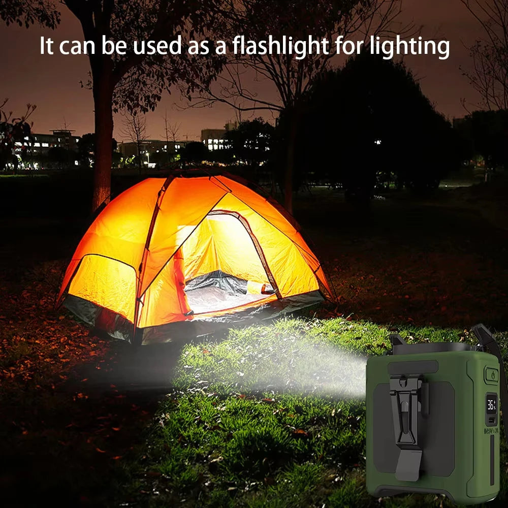 Portable 10000mAh Waist Clip Fan With 5 Speed USB Rechargeable