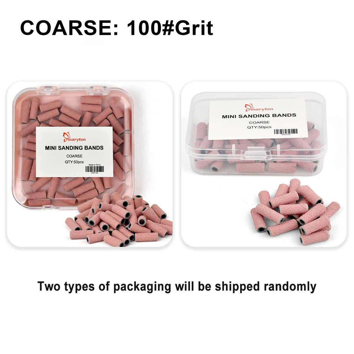 Maryton Nail Drill Bits Sets 3mm Mini Sanding Bands Kits