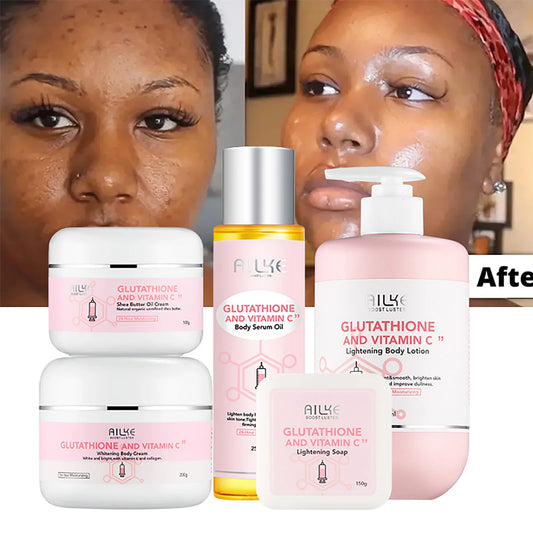 AILKE Brightening Skin Care Set With Vitamin C And Glutathione Moisturizing