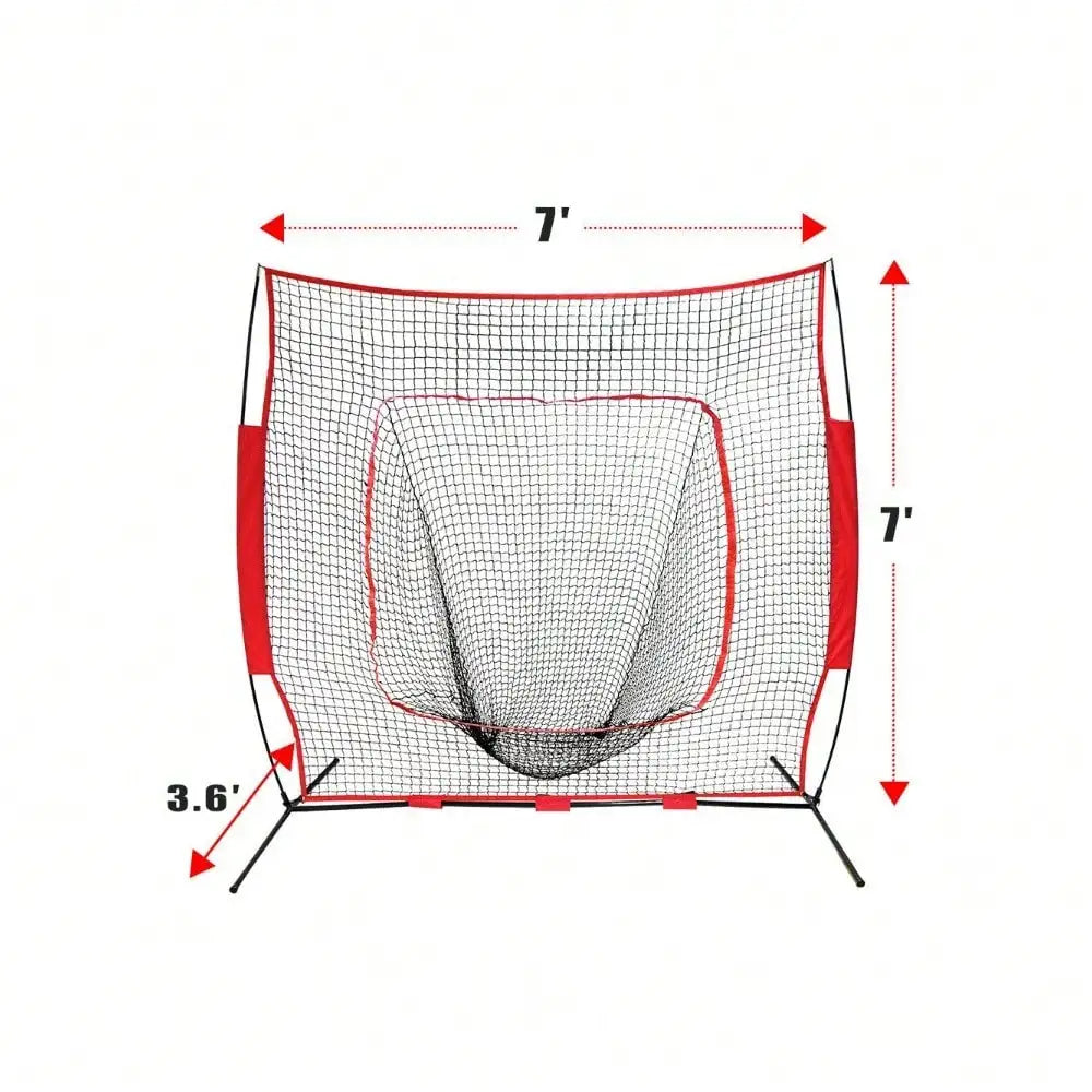 Baseball Softball Practice Hitting Pitching Net With Carry Bag And Strike Zone