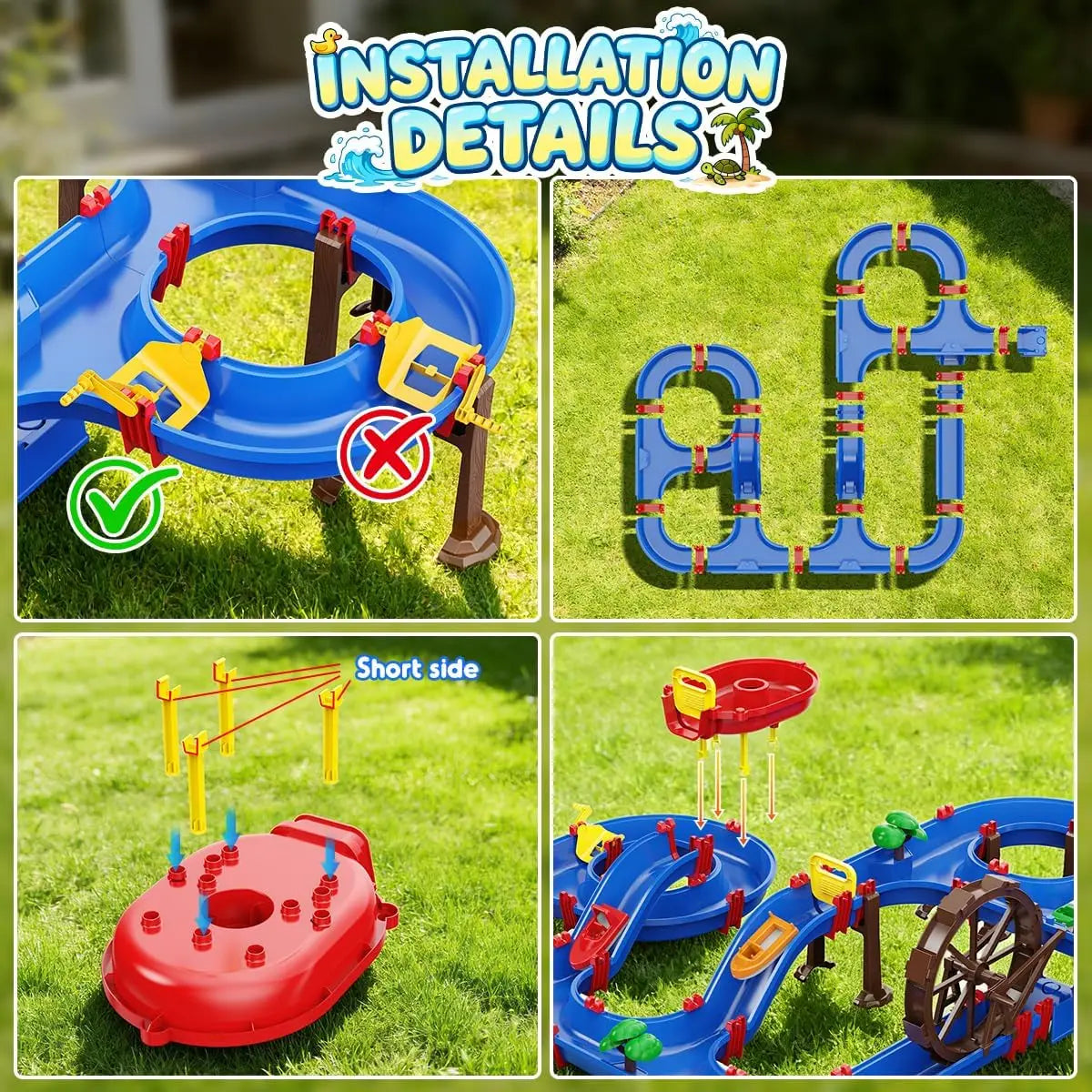 VATOS Summer Outdoor Water Wheel Toy Water Table Backyard