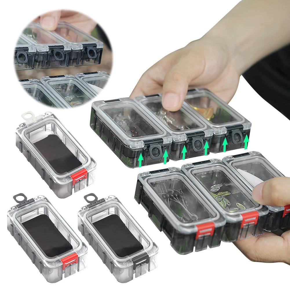 Expandable Magnetic Fishing Tackle Box Waterproof Storage Organizer Case