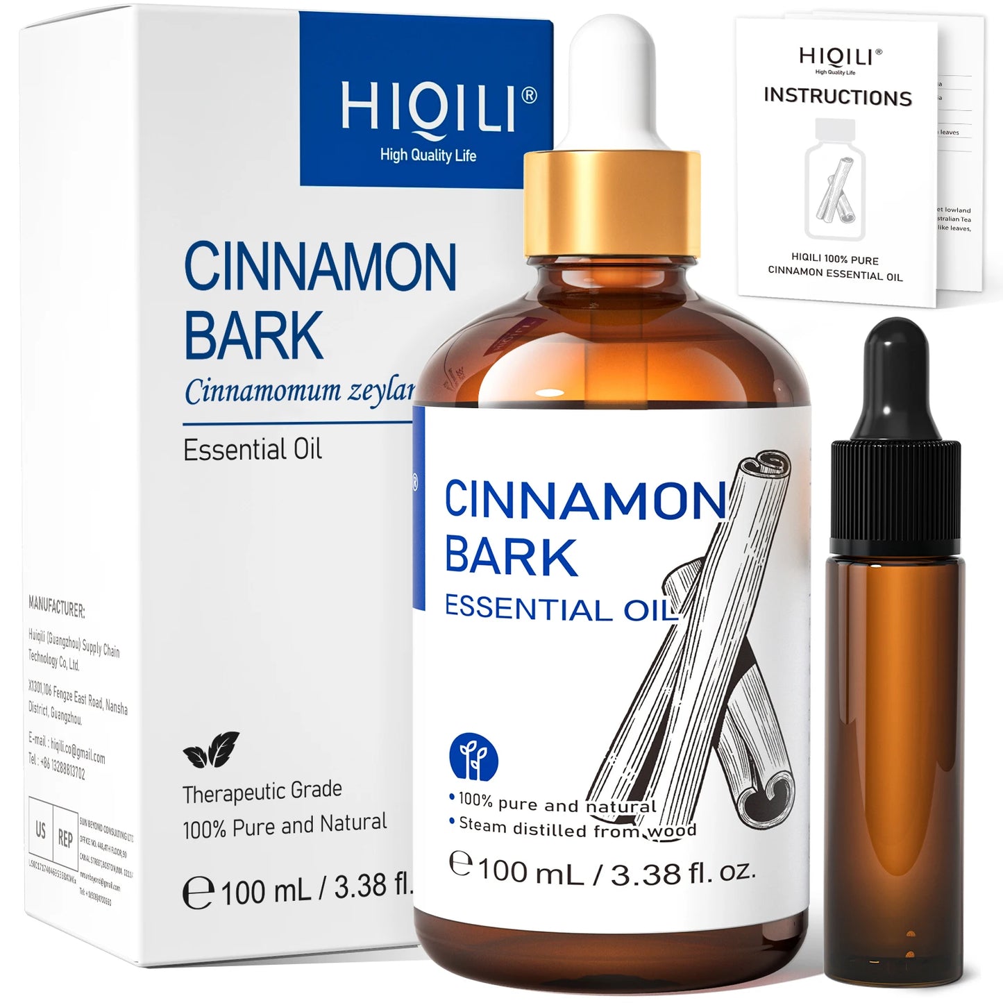 HIQILI Natural Essential Oil Blend Frankincense Lemon Tea Tree Lavender