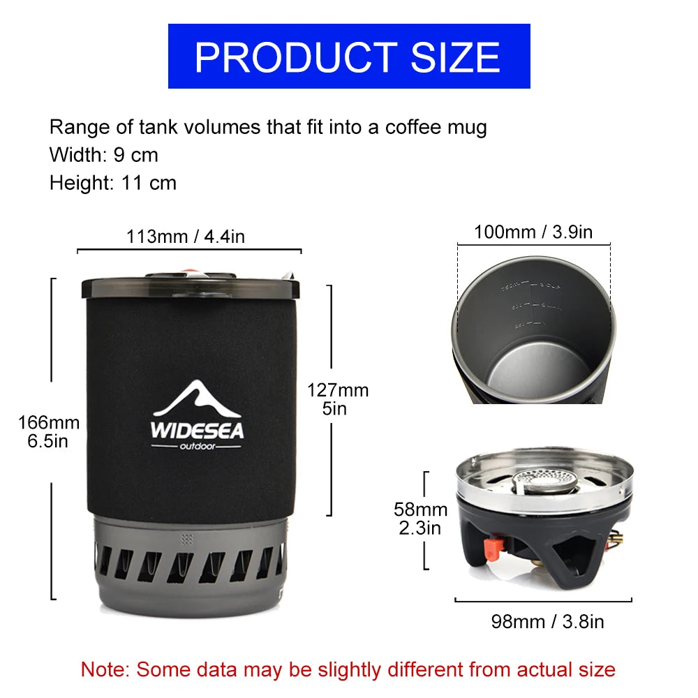Widesea Camping Cooking System With Heat Exchanger Propane Outdoor Stove